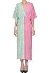 Miki Thumb Printed Silk Dress In Multicoloured