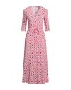 Miki Thumb Woman Midi Dress Magenta Size M Viscose, Elastane