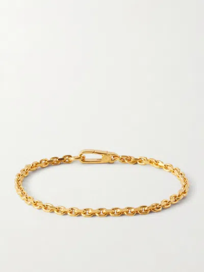Mikia Gold-plated Sterling Silver Emerald Chain Bracelet
