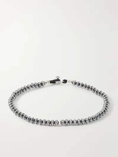 Mikia Sterling Silver, Black Diamond And Desert Pearl Beaded Bracelet