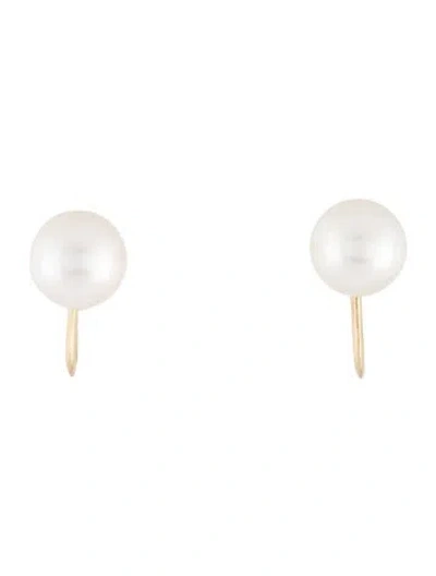 Pre-owned Mikimoto 14k Cultured Pearl Clip-on Earring In Multi