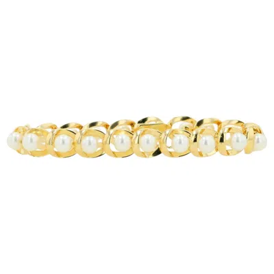 Pre-owned Mikimoto 14k  Pearl Bracelet In Multiple