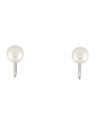 Pre-owned Mikimoto 14k Pearl Clip-on Earrings In Multi
