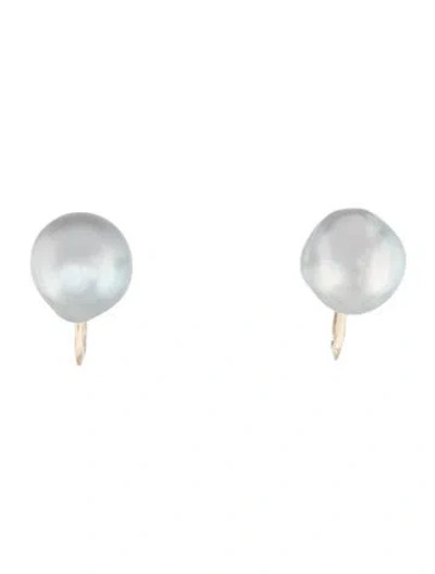 Pre-owned Mikimoto 14k Pearl Clip-on Earrings In Multi