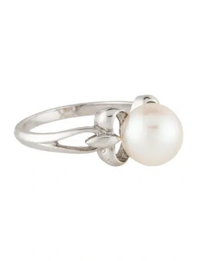 Pre-owned Mikimoto 14k Pearl Cocktail Ring In Multi