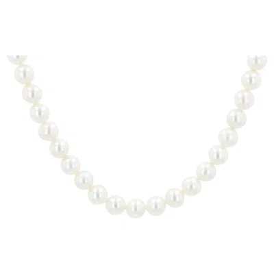 Pre-owned Mikimoto 14k Wg  7.5 Mm Pearl Strand In Multiple
