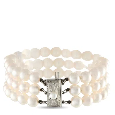Mikimoto 14k White Gold Pearl Bracelet Mi13-072825