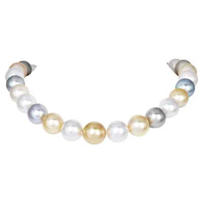 Pre-owned Mikimoto 15–12mm Multicolor South Sea Cultured Pearl Strand Necklace