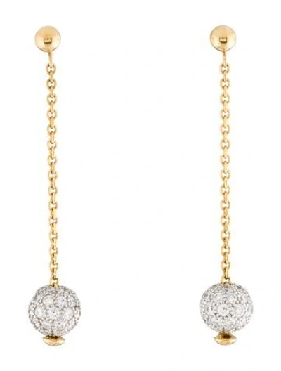 Pre-owned Mikimoto 18k 1.96ctw Diamond Drop Earrings In Multi