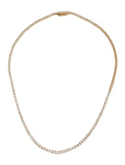 Pre-owned Mikimoto 18k 5.00ctw Diamond Collar Necklace, 15" In Multicolor