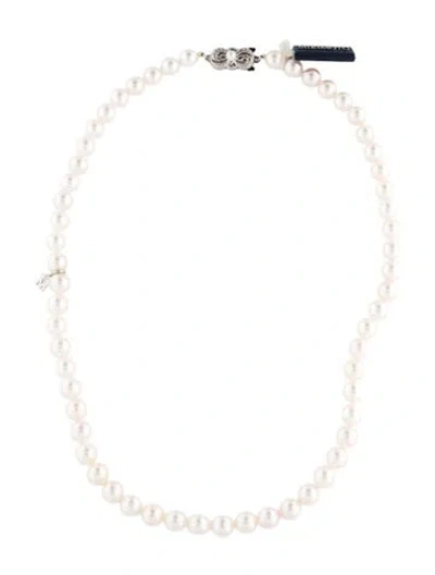 Pre-owned Mikimoto 18k Cultured Akoya Bead Strand, 18" In Multicolor