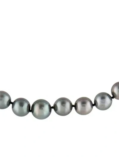 Pre-owned Mikimoto 18k Graduated Pearl Strand Necklace, 18.5" In Multi