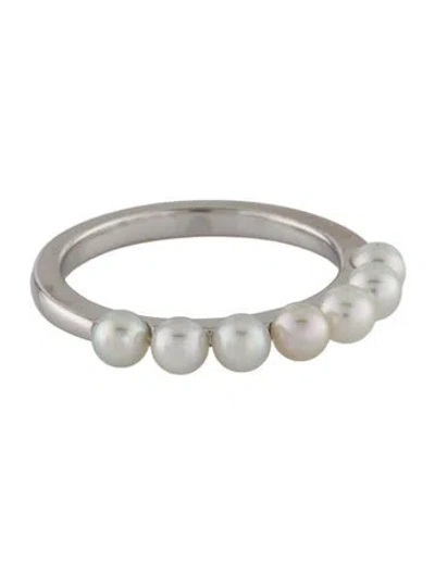 Pre-owned Mikimoto 18k Pearl Band In Multi
