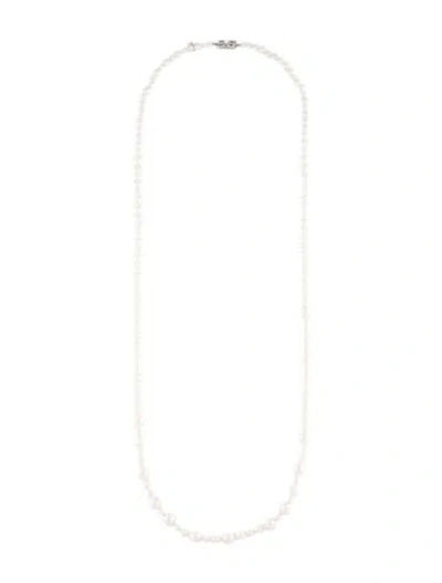 Pre-owned Mikimoto 18k Pearl Long Necklace, 37.75" In Multi