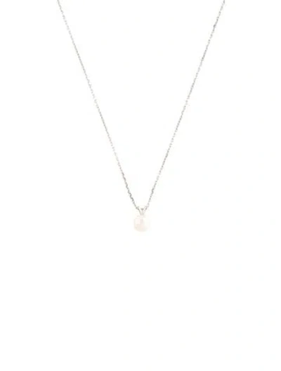 Pre-owned Mikimoto 18k Pearl Pendant Necklace, 18" In Multicolor