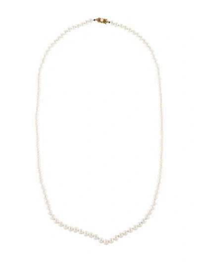 Pre-owned Mikimoto 18k Pearl Strand, 24" In Multi