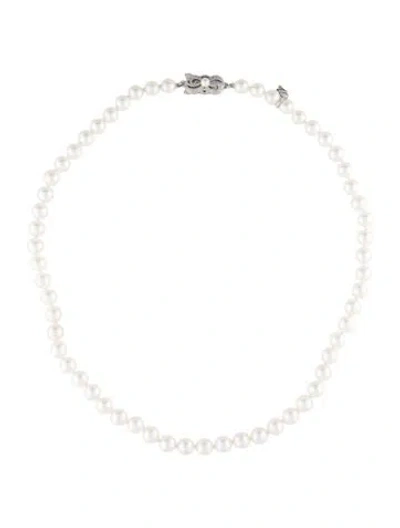 Pre-owned Mikimoto 18k Pearl Strand Necklace, 17.5" In Multi