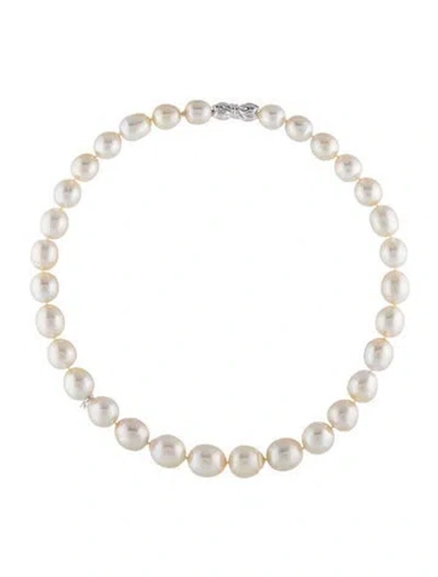 Pre-owned Mikimoto 18k Pearl Strand Necklace, 19" In Multi
