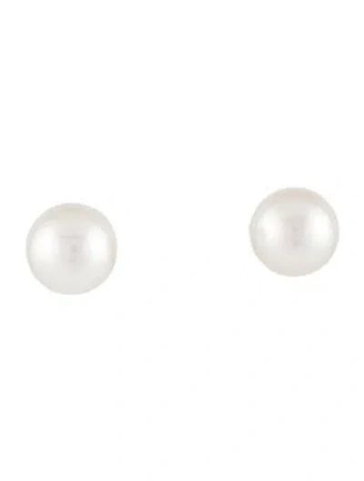 Pre-owned Mikimoto 18k Pearl Stud Earrings In Multi