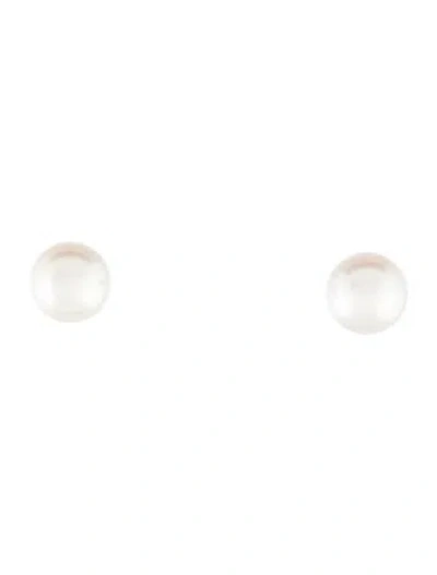 Pre-owned Mikimoto 18k Pearl Stud Earrings In Multi