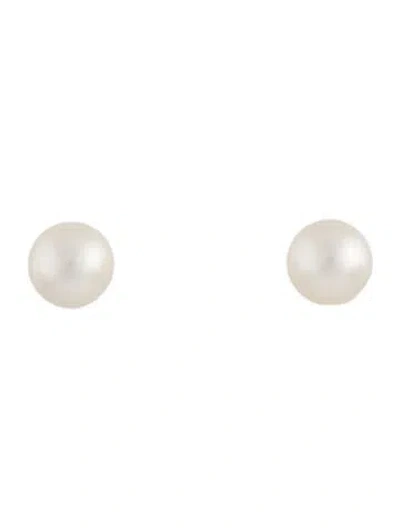 Pre-owned Mikimoto 18k Pearl Stud Earrings In Multi