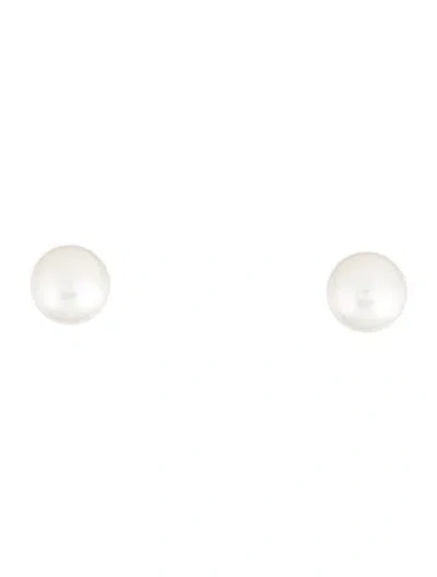 Pre-owned Mikimoto 18k Pearl Stud Earrings In Multi