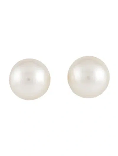 Pre-owned Mikimoto 18k Pearl Stud Earrings In Multi