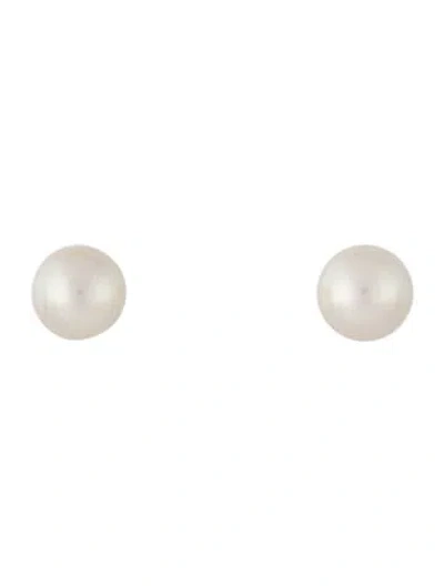 Pre-owned Mikimoto 18k Pearl Stud Earrings In Multi