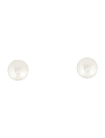 Pre-owned Mikimoto 18k Pearl Stud Earrings In Multi