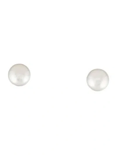 Pre-owned Mikimoto 18k Pearl Stud Earrings In Multi