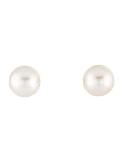 Pre-owned Mikimoto 18k Pearl Stud Earrings In Multi