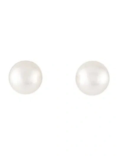 Pre-owned Mikimoto 18k Pearl Stud Earrings In Multi