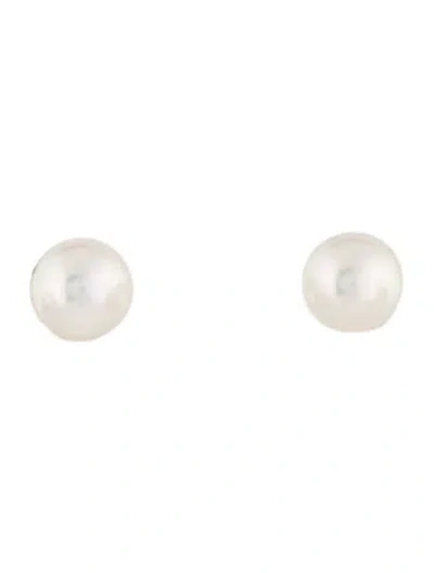 Pre-owned Mikimoto 18k Pearl Stud Earrings In Multi