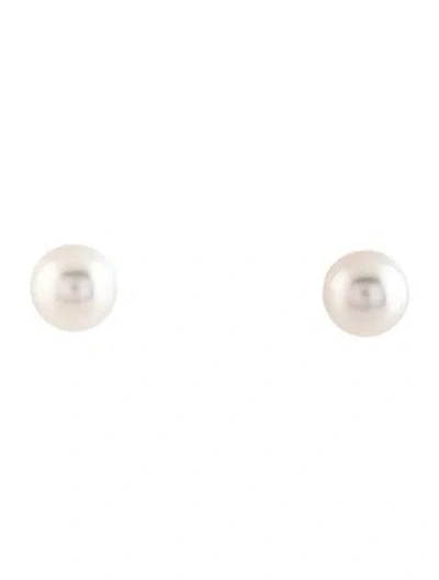 Pre-owned Mikimoto 18k Pearl Stud Earrings In Multicolor