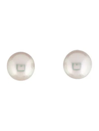 Pre-owned Mikimoto 18k Pearl Stud Earrings In Multicolor