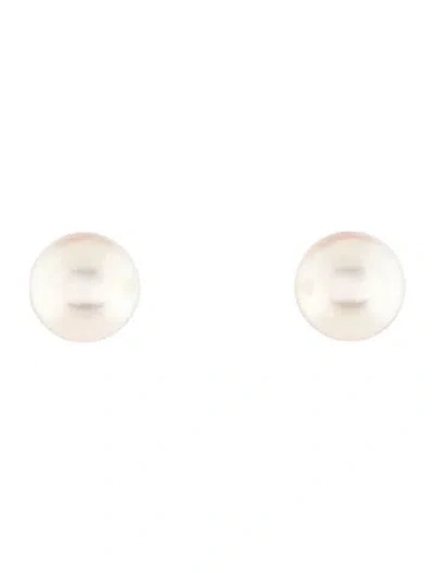 Pre-owned Mikimoto 18k Pearl Studs In Multi