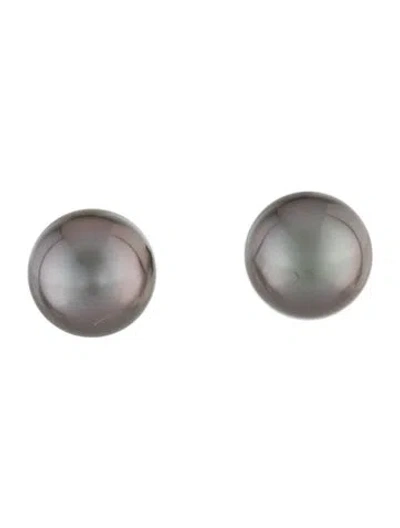 Pre-owned Mikimoto 18k South Sea Pearl Stud Earrings In Multicolor