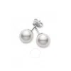 Mikimoto 18k White Gold 4-4.5mm Pearl Stud Earrings - Pes401w In White