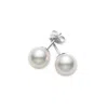 Mikimoto 18k White Gold 8mm-8.5mm Aa Grade Akoya Cultured Pearl Stud Earrings In White