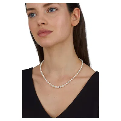 Pre-owned Mikimoto 18k White Gold A+ Akoya Pearl Necklace & Earrings Set