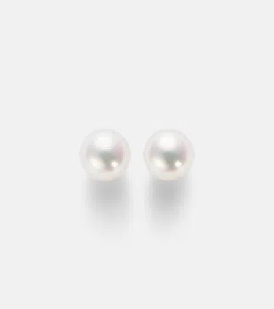 Mikimoto 18kt Gold Earrings With Akoya Pearls In White