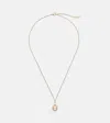 Mikimoto 18kt Gold Necklace With Pearl And Diamond In Gold
