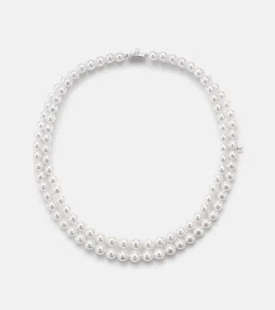 Mikimoto 18kt White Gold Necklace With Pearls