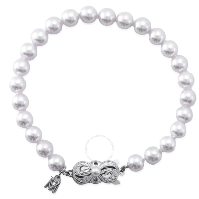 Mikimoto 6.5mm-6mm "a" Quality Akoya Pearl Bracelet With 18k White Gold Clasp