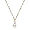 Mikimoto 7-7.5mm Akoya Cultured Pearl 0.05ct Of Diamonds 18k Yellow Gold - Pps702dk In Yellow