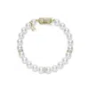 Mikimoto Akoya Cultured Pearl 7.5mm X 7mm 7" And Diamond Bracelet - 18k Yellow Gold Clasp In Yellow