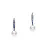 Mikimoto Akoya Cultured Pearl Ocean Earrings With Blue Sapphire - Mea10318asxw In White