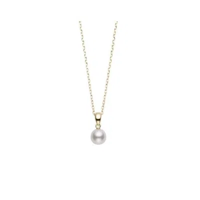 Mikimoto Akoya Cultured Pearl Pendant In 18k Yellow Gold - Pps751k
