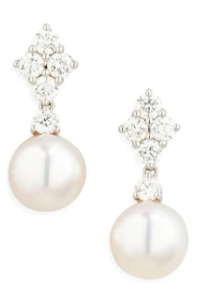 Mikimoto Akoya Pearl & Diamond Earrings