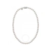 Mikimoto Akoya Pearl Princess Strand Necklace With 18k White Gold 18" 8-8.5mm A Grade In White